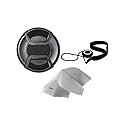 Lens Cap Center Pinch (52mm) + Lens Cap Holder Compatible with Nikon D5100