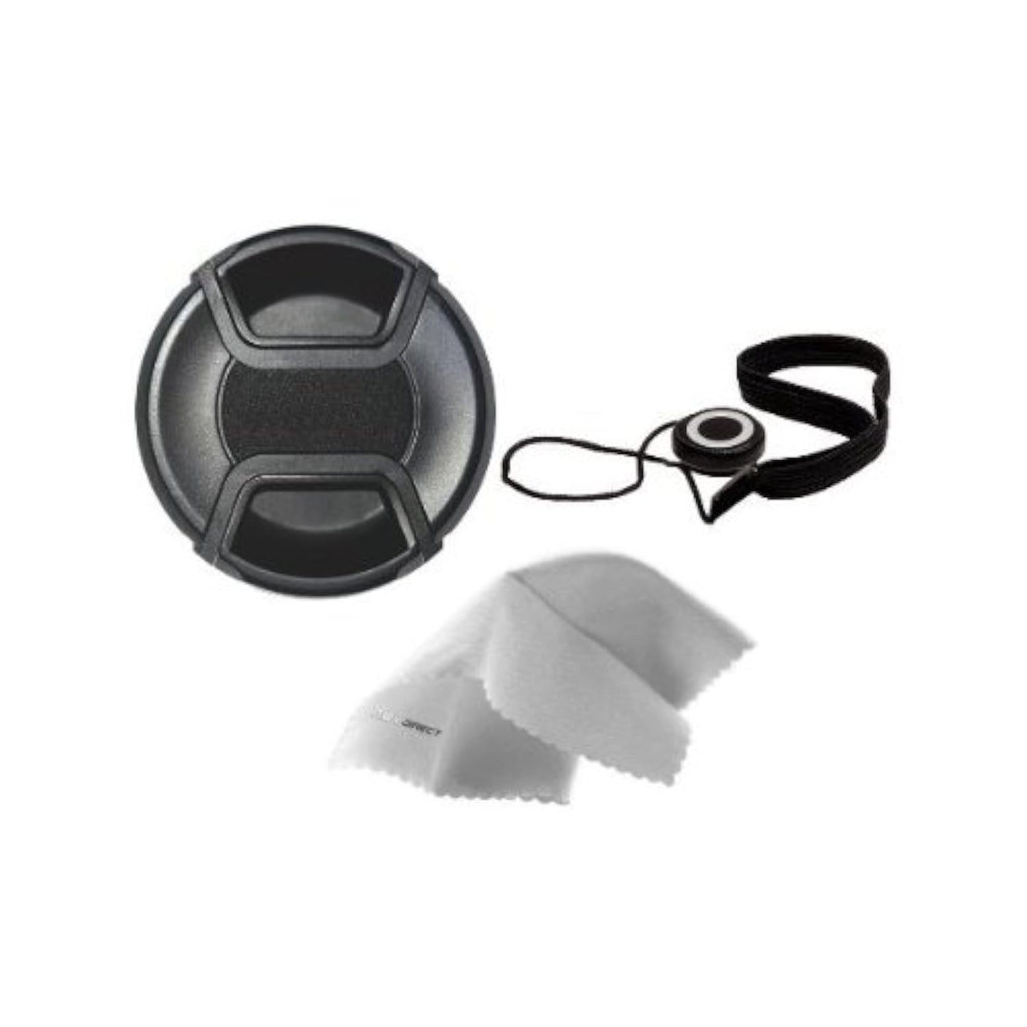 Lens Cap Center Pinch (52mm) + Lens Cap Holder Compatible with Nikon D5100