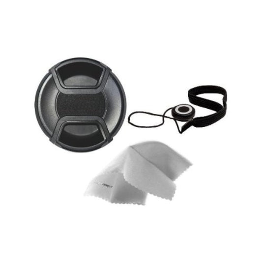 Lens Cap Center Pinch (52mm) + Lens Cap Holder Compatible with Nikon D5100