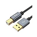 CableCreation Long USB Printer Cable 10 Feet, USB 2.0 to Computer, A to B Cord for HP, Brother, Epson, Canon, Piano, Dac, Aluminum Case, Space Gray 3M