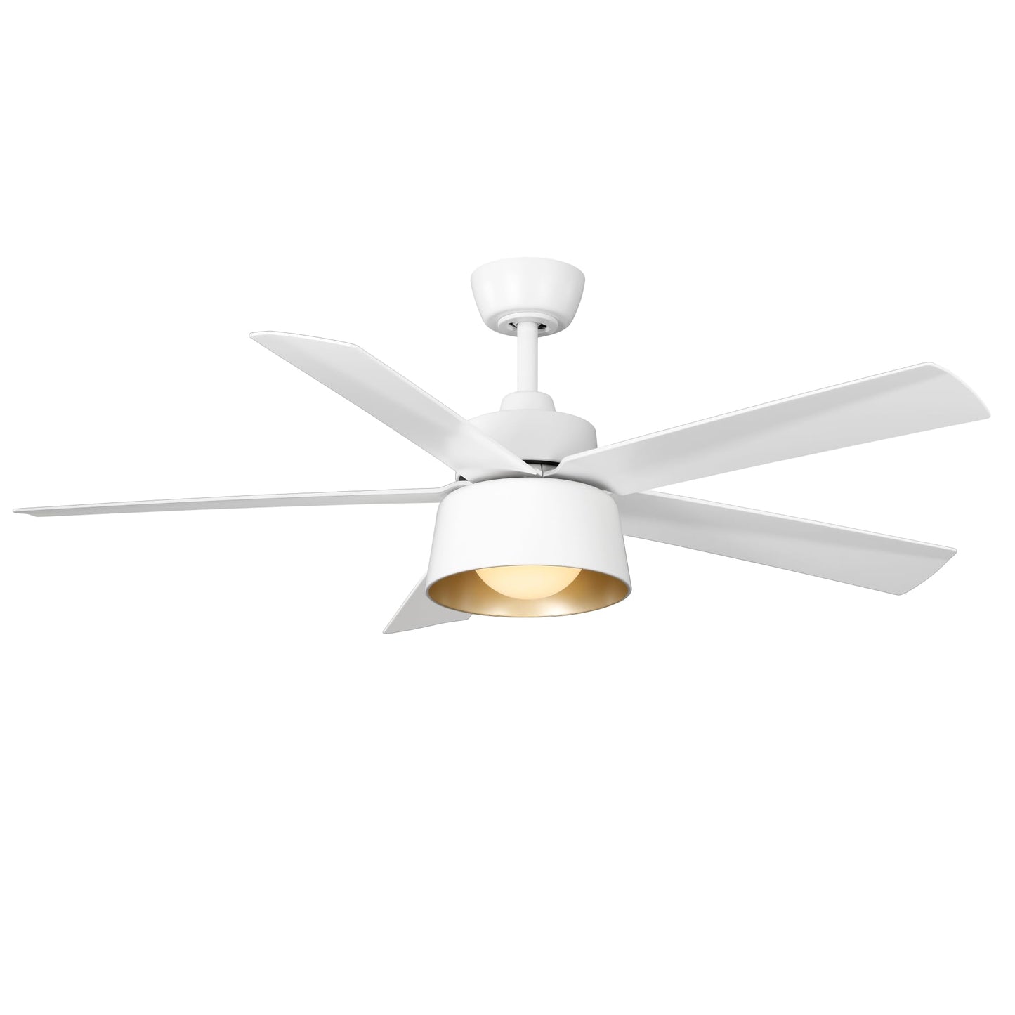kathy ireland HOME KICF58315 52" Pinkman Ceiling Fan with Light & Remote, Damp Rated Indoor/Outdoor, Energy-Efficient 6-Speed DC Motor, Modern Design