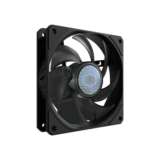 Cooler Master SickleFlow 120 V2 All-Black Square Frame Fan, Air Balance Curve Blade, Sealed Bearing, 120mm PWM Control for Computer Case & Liquid