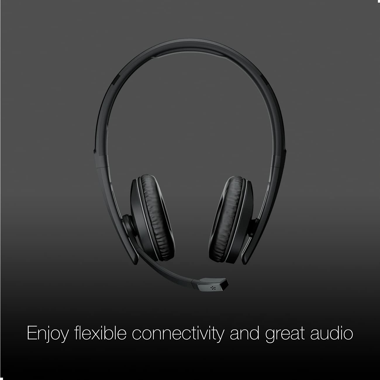EPOS/Sennheiser 260 Stereo Bluetooth Headset - Blue Tooth Head Phones with USB Dongle, UC, Teams Certified, Connects to Deskphone, PC/Mac, Smartphone…