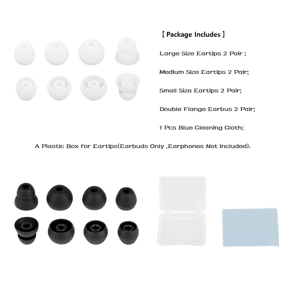 Replacement Earbuds Silicone Earbuds Buds Set 8 Pairs Compatible with Beats Flex Compatible withProwerbeats Pro