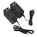 SmoTecQ 12V 2A Power Supply AC Adapter 2 Pack, 24W Transformer Charger for LED Strip Lights, CCTV Security Camera, Monitor, Breast Pump, 100-240V AC…