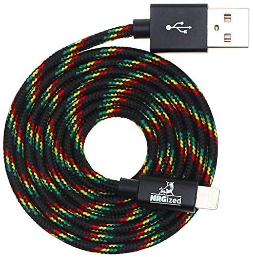 NRGPower Premium 3ft Nylon Braided USB Cable with Lightning Connector [MFi Certified] for iPhone 6s Plus / 6 Plus, iPad Pro, Air 2, iPod Nano…