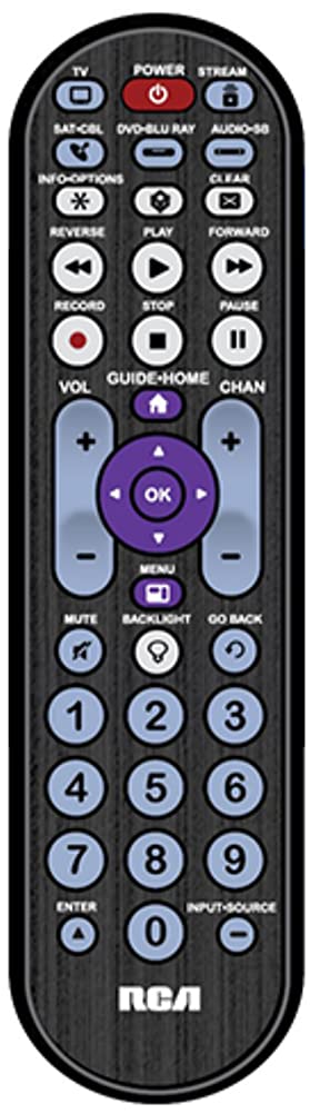 RCA 5 Device Big Button Universal Remote Control with Streaming