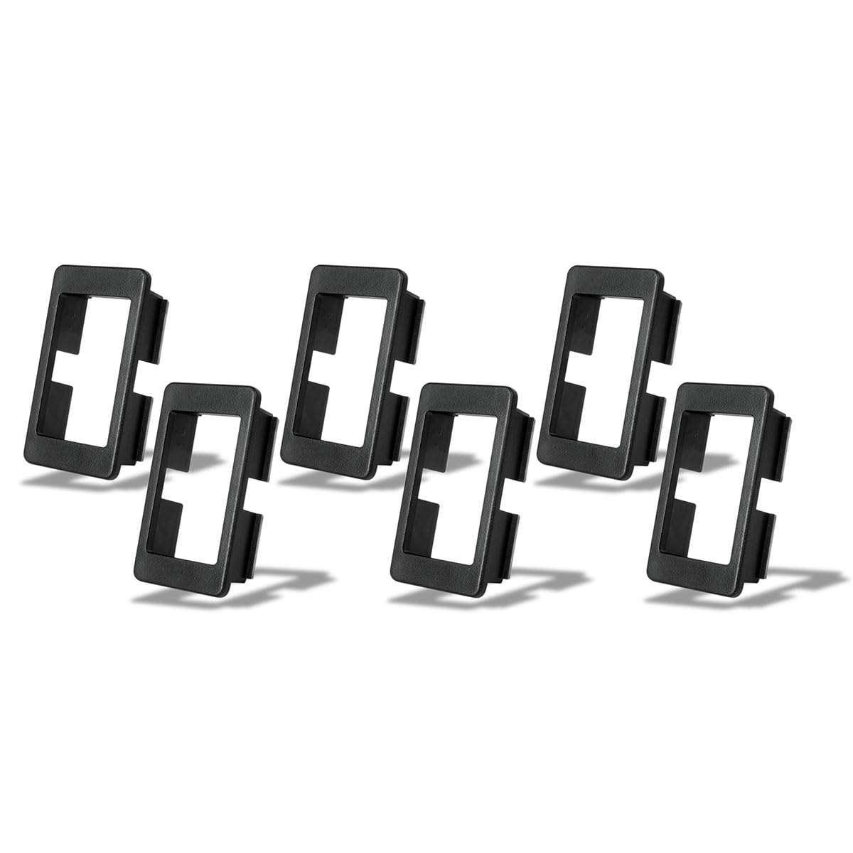 2025-up Polaris RZR Pro R, Pro S and Pro XP | Snap-in Rocker-Switch Carling Adapter for Upper Row Center Console Switch Openings - 6pk | SSV Works 240-RZ6-RSA6