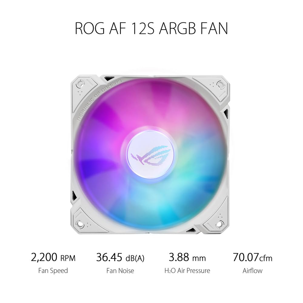 ASUS ROG RYUO III 360 ARGB White Edition All-in-one AIO Liquid CPU Cooler 360mm Radiator, Asetek 8th gen Pump Solution, Anime Matrix™ LED Display