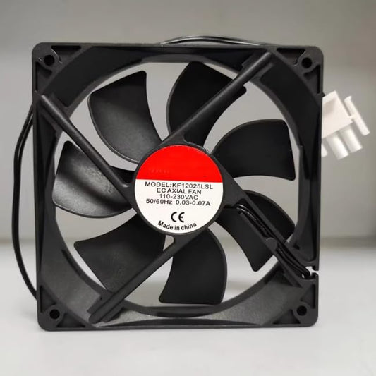 KF12025LSL 120X120X25MM 110/230V 0.03/0.07A 50/60Hz 2-Wire Cooling Fan
