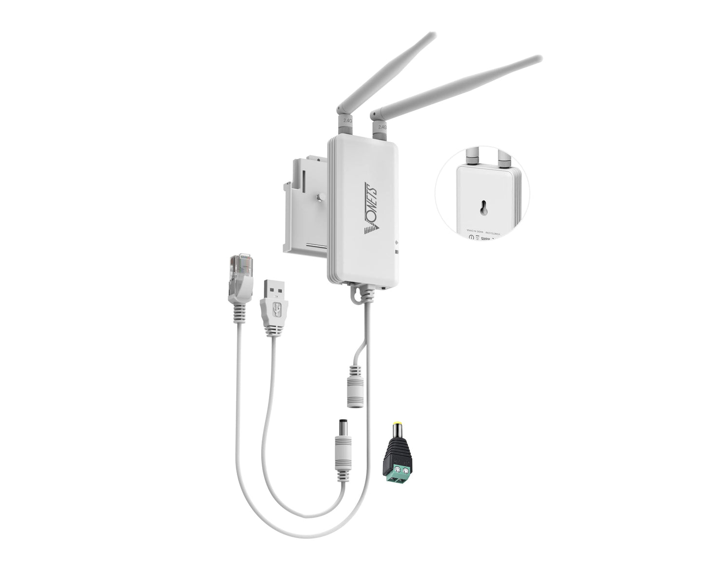 Vonets VAP11S Mini Repeater/Wireless Bridge Ethernet/WiFi Router 2.4GHz Industrial with 2 RJ45 Ethernet Ports and 2 External Antennas, Great Partner