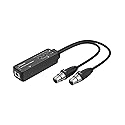 J-Tech Digital 2-Channel XLR to Dante Audio Input Adapter, Balanced/Unbalanced Analog to Digital Audio Converter Adapter, PoE & USB-C Power