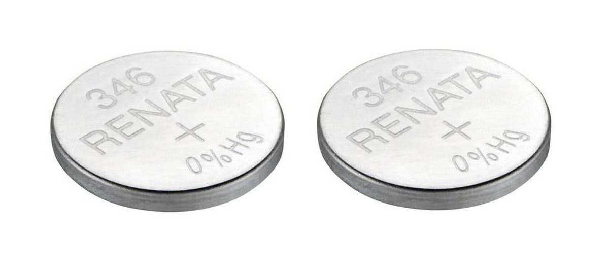 Renata 346 SR712SW Batteries - 1.55V Silver Oxide 346 Watch Battery (2 Count)