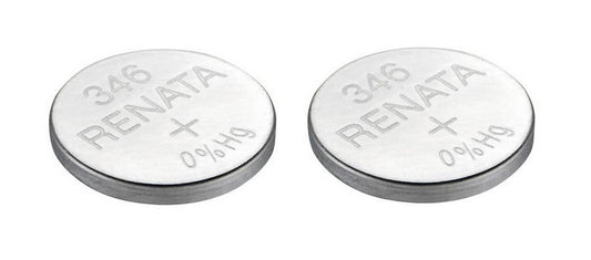 Renata 346 SR712SW Batteries - 1.55V Silver Oxide 346 Watch Battery (2 Count)