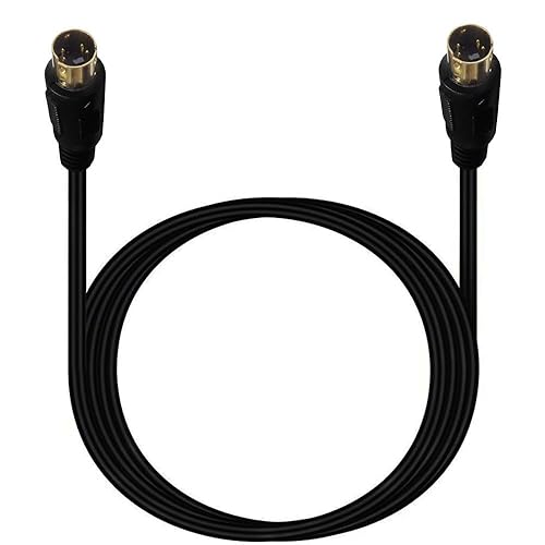 Traovien S-Video Cable Mini Din 4-Pin S Video Cable Male to Male Gold Plated Connector for Player Camcorders Laptops Transfer Video to TV or Monitor