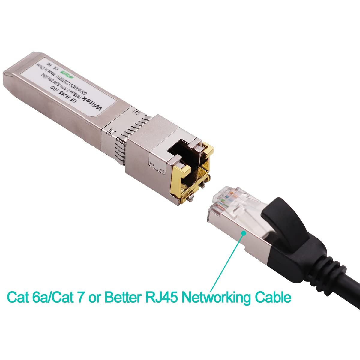 Wiitek 10G SFP+ to RJ45 Copper Modules, 1.25G/2.5G/5G/10GBase-T Ethernet Copper to SFP+ Transceiver Compatible for Ubiquiti Unifi UF-RJ45-10G