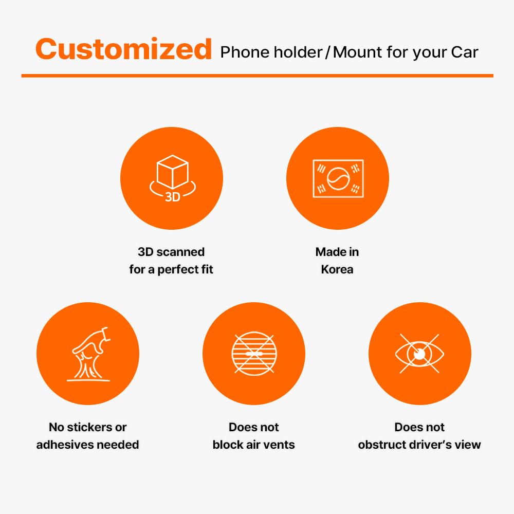 FICS Car Phone Holder for Mercedes-Benz C-Class (W205) & GLC (X253) with 10.25-inch Display - Custom-Fit Mount for Seamless Display Integration