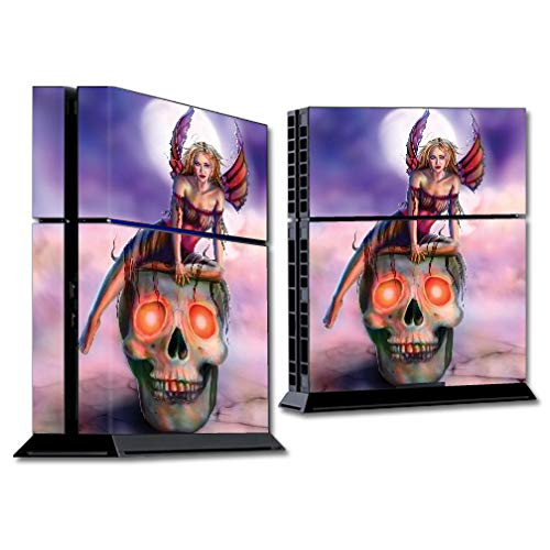 MightySkins Skin Compatible with Sony PS4 Console - Death Pixie | Protective, Durable, and Unique Vinyl Decal wrap Cover | Easy to Apply, Remove,