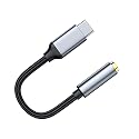 3.5mm 1/8 Inch Aux to USB C Audio Headphone Jack Adapter - Type C/USBC to Aux Converter Dongle Cable for iPhone 15/16, iPad, MacBook, Samsung Galaxy