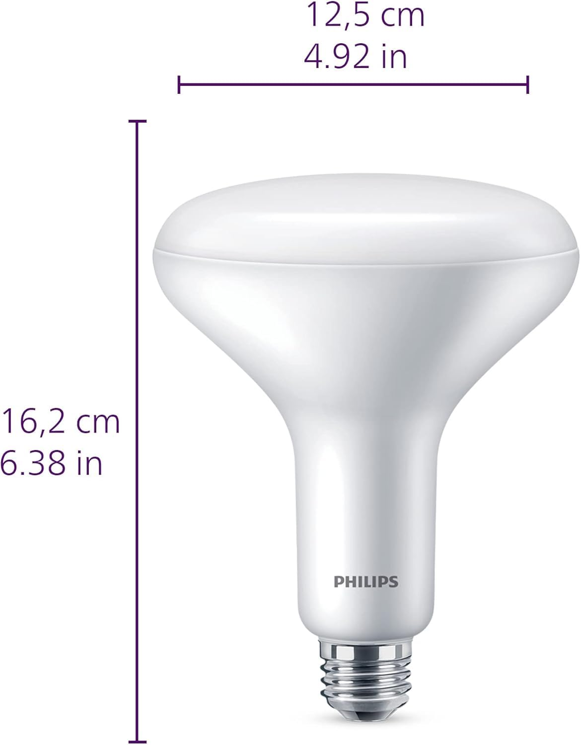 PHILIPS LED 65W BR30 3-Pack Ultra Definition Daylight (5000K) 650 Lumen (7.5W = 65W) Dimmable Frosted Flicker-Free Light Bulbs