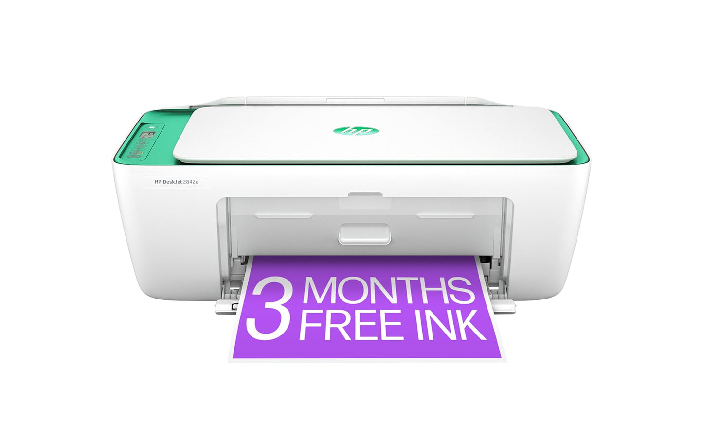 HP DeskJet 2842e All-in-One Printer with Bonus 3 Months of Instant Ink (Aurora Green)
