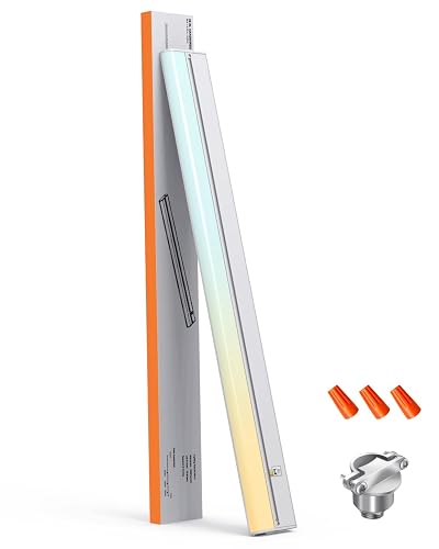 TheDeco 36 Inch LED Under Cabinet Lighting, Hardwired & Plug in, Linkable, Dimmable, 3CCT Selectable Kitchen Cabinet Light, CRI93