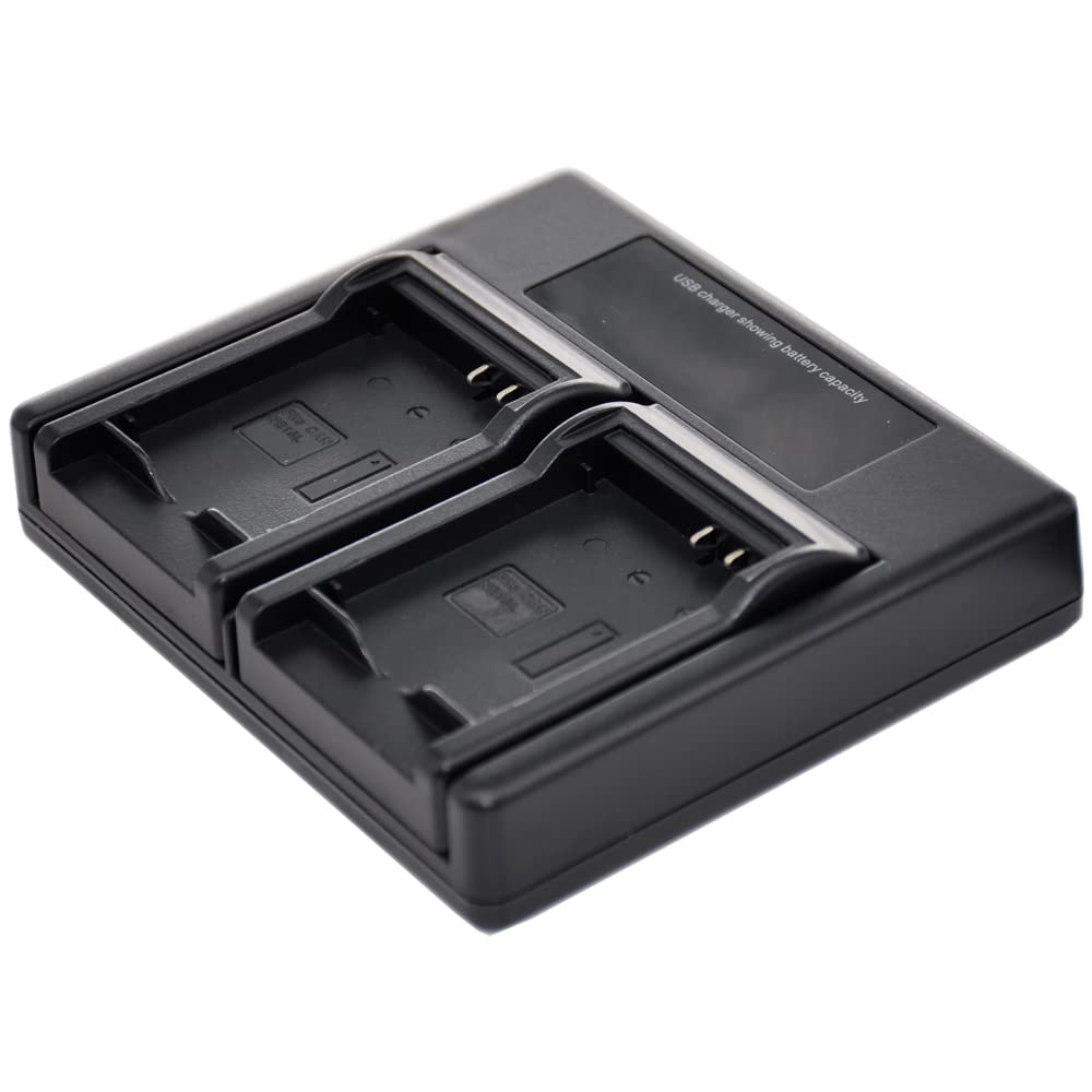 BTBAI bp-827 Battery Charger USB Dual for bp-809 bp-819 Digital Camera Video Camcorder