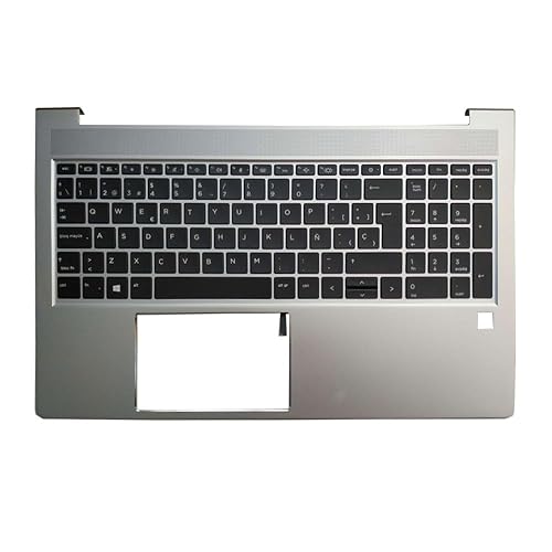 Laptop Keyboard Compatible for HP ProBook 450 G9 455 G9 4BX8STATP50 Spanish Layout Backlit with Palmrest Upper Cover Case Shell