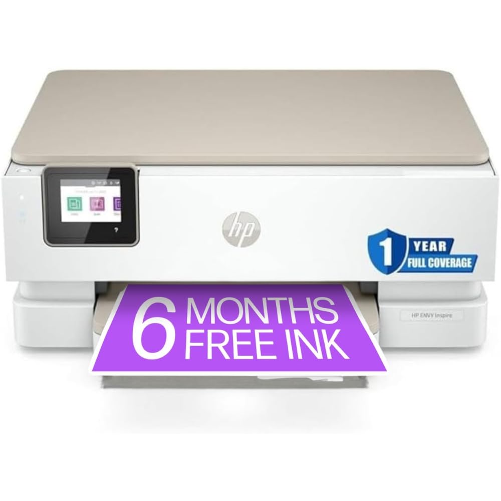 HP Envy Inspire 7255e Wireless Color Thermal Inkjet Printer, Print, scan, Copy, Easy Setup,Mobile Printing, Best-for-Home, Instant Ink (6 Months