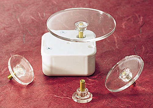 Creative Hobbies 1.5 Inch Round Clear Plastic Turntable for Wind Up Music Boxes, Pack of 12