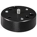 Manfrotto 120 Converter Plate Converts Tripod Head screws from 3/8-Inch to 1/4-Inch - Replaces 3054,Black