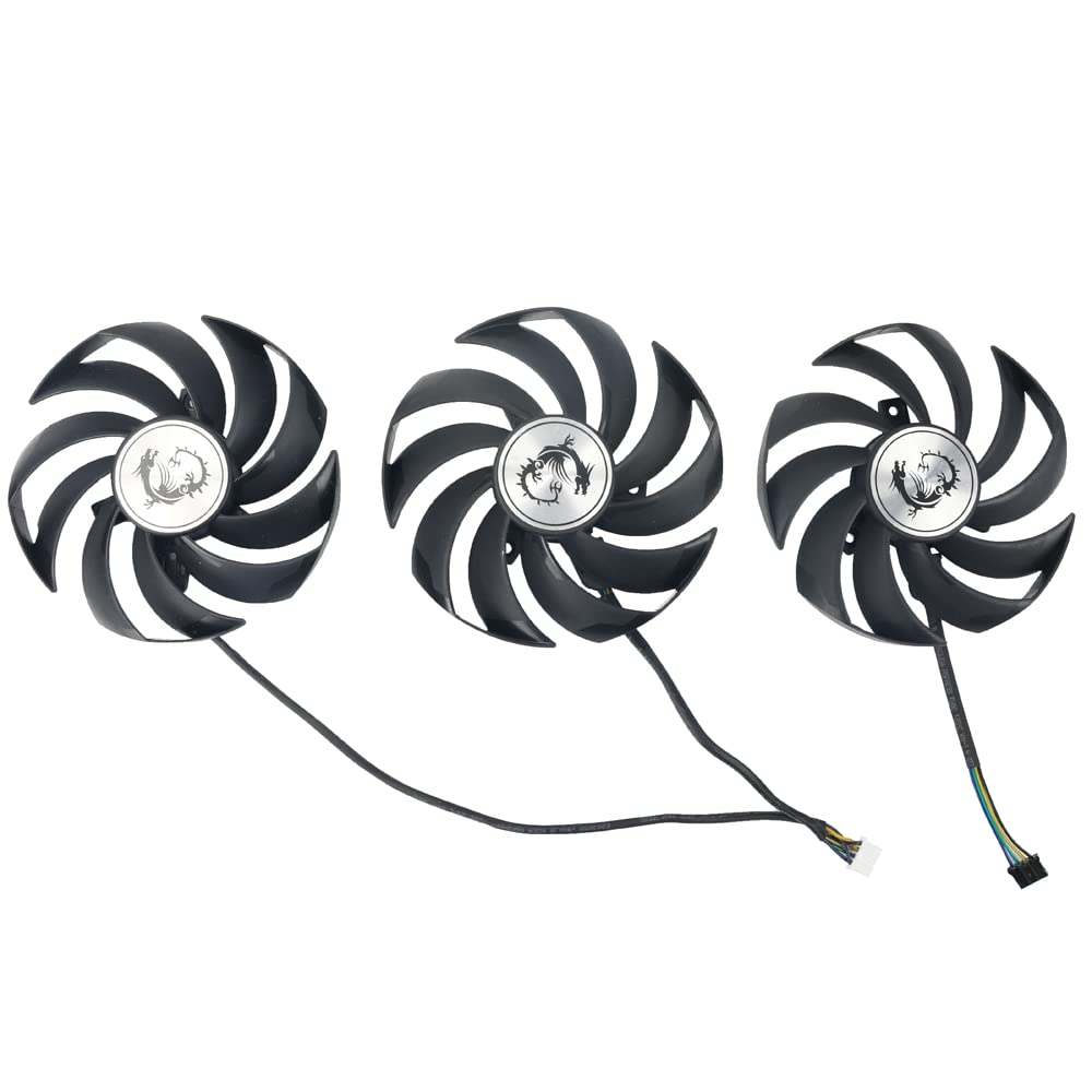 inRobert 90mm Ball Bearing Graphics Card Fan Replacement for MSI RTX 3060 3070 3080 Ti 3090 Gaming X Trio GPU PLD09210B12HH (3)
