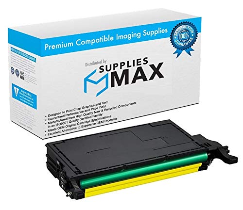 SuppliesMAX Compatible Replacement for Samsung CLP-620ND/CLP-670ND/CLX-6220FX/CLX-6250FX Yellow High Yield Toner Cartridge (4000 Page Yield) (SU533A)