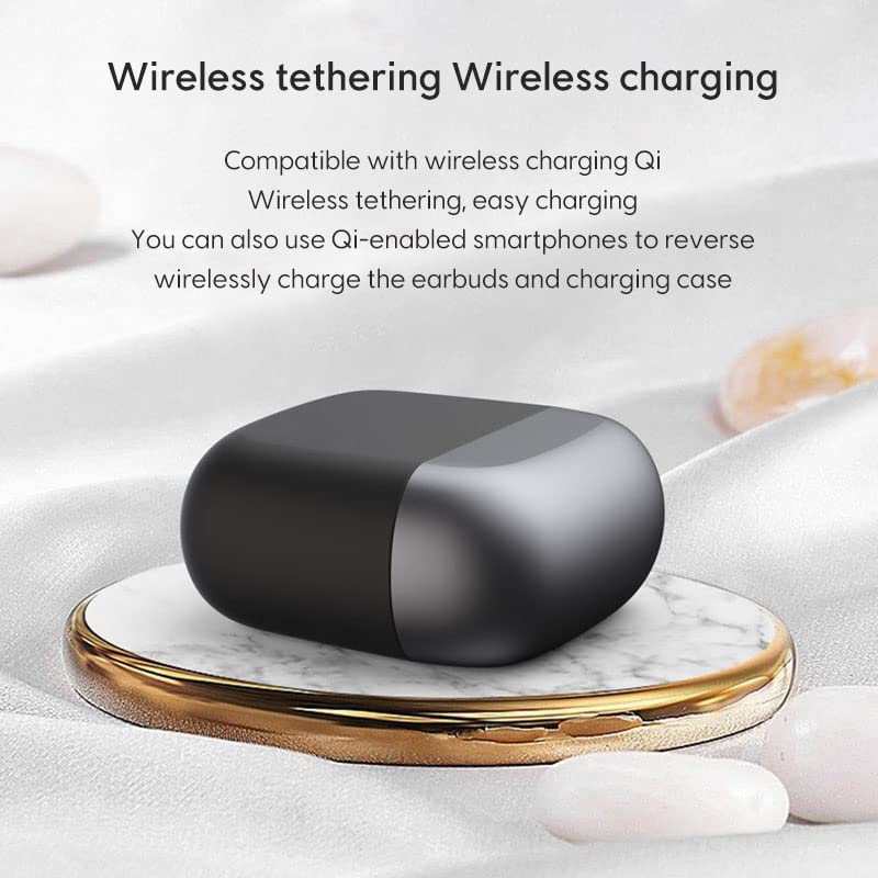 ICESOMNUS Sabbat JetPods Wireless Bluetooth 5.2 Headset 2023 Sound Quality Sports in-Ear Suitable for iOS and Android(Graphite Black)