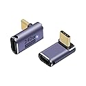 USB C 90 degree, Right Angle Adapter,USB C Female to Female Adapter240W PD, 40Gbps and 8K video]supports Thunderbolt 4/3 cable for laptops, tablets…
