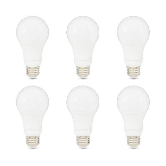 Amazon Basics A19 LED Light Bulbs, 100W Equivalent, 15W Energy Efficient, E26 Standard Base, Daylight White 5000K, Non-Dimmable, 10,000 Hour Lifetime