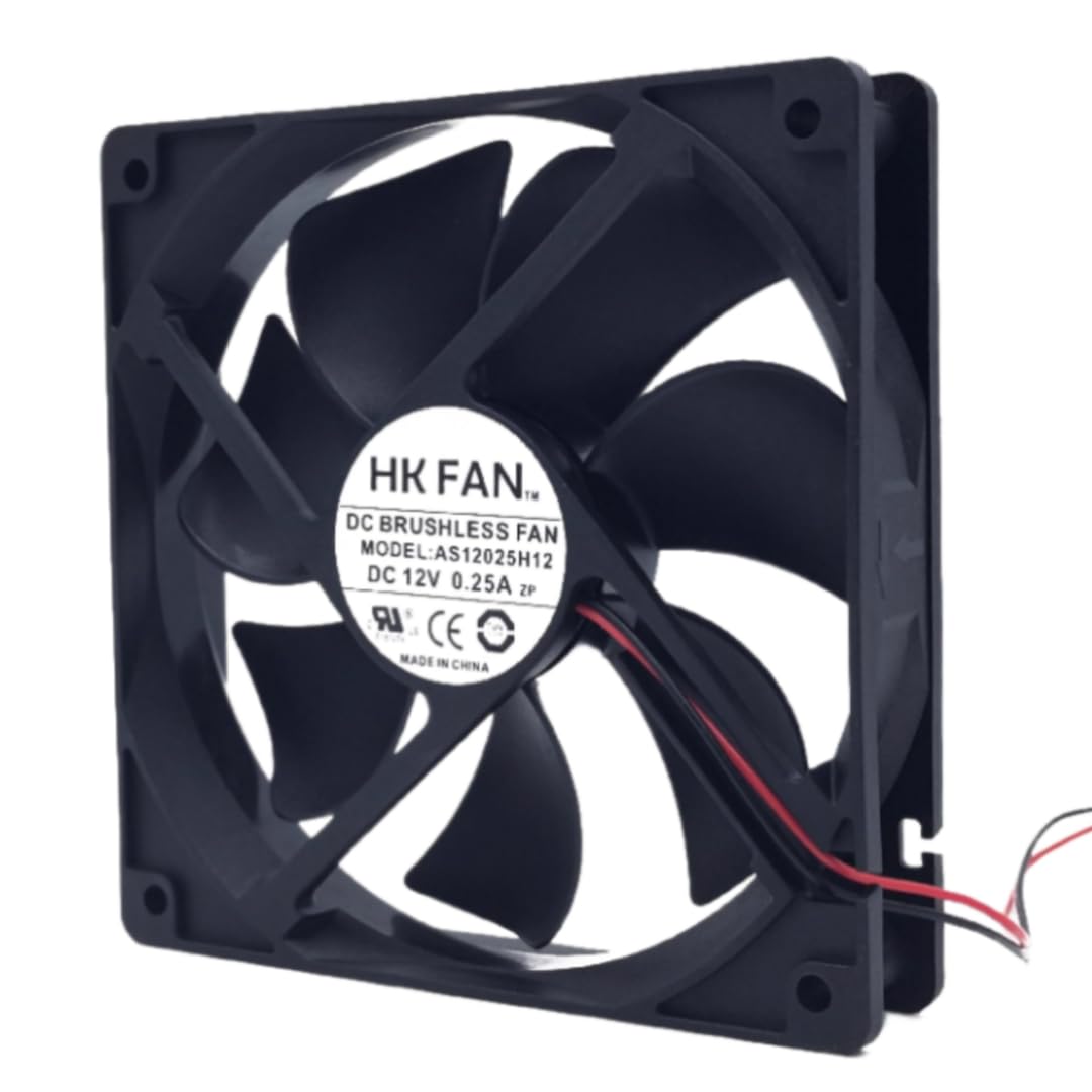 AS12025H12 Fan 12CM for 12V 0.25A 12025 120X120X25MM 2-Wire Cooling Fan