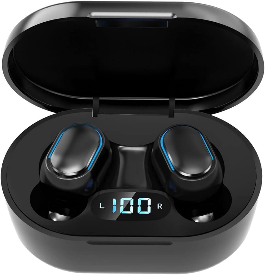 CAGPMEOL Wireless Headphones, True Wireless Earbuds with Led Display Charging Case, HD HiFi Stereo, Smart Control, Built-in Mic, IPX7 Waterproof