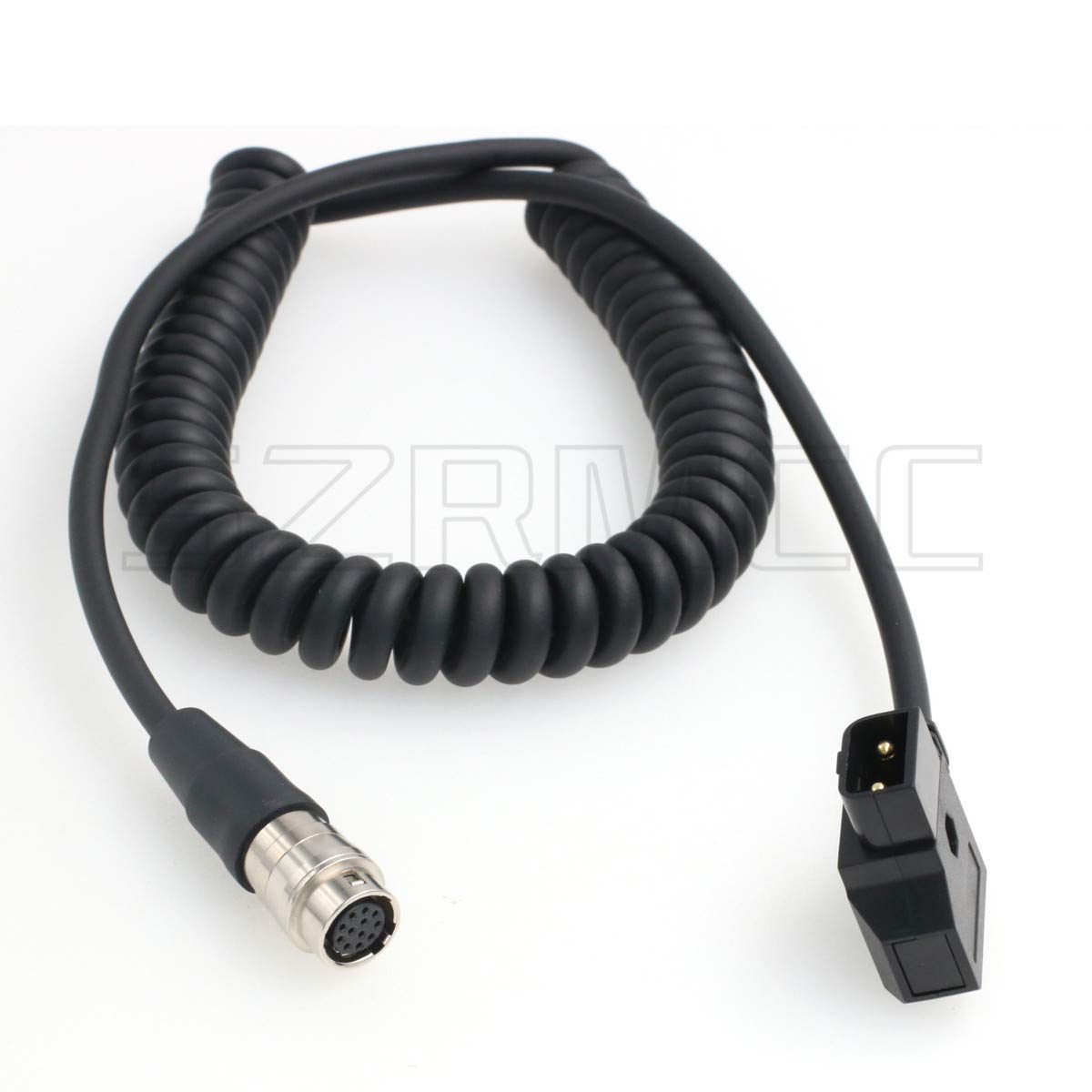 SZRMCC D tap to 12Pin Hirose Female Coiled Cable GH4 Power for Canon Fujinon Nikon B4 2/3" Lens (Coiled Cable)