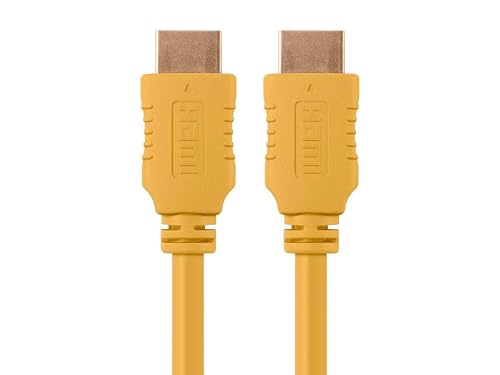 Monoprice 4K High Speed HDMI Cable - 4K60Hz, 18Gbps, HDR, 6ft, Yellow
