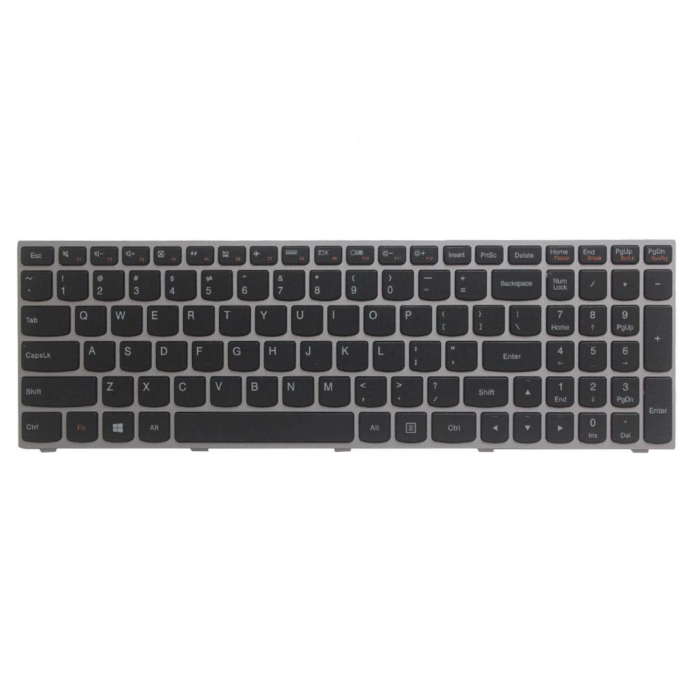 Laptop Replacement Keyboard Fit Lenovo IdeaPad 300-15 300-15IBR 300-15ISK 300-17ISK 305-15ABM (No Backlight Sliver)