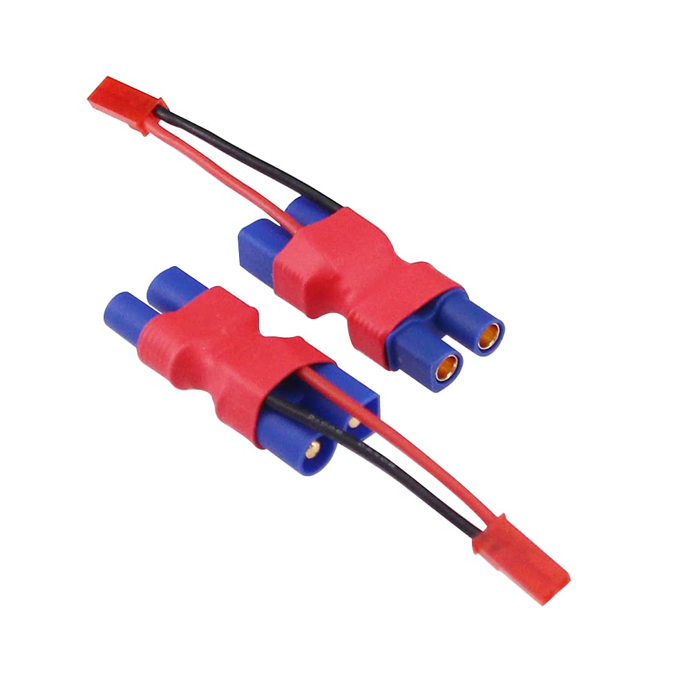 BDHI 3pcs EC3 Male to Female Connector with in-line JST Male 20awg 5cm Cable Parallel Power Adapter for Camera Gimbal(B174-3)