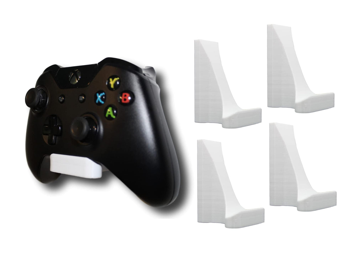 [4 Pack] Holder Stand for XBOX ONE/Elite/Series X & S Controllers | Mount Anywhere with No Wall Damage | Organize Your Gaming Space | Anti-Slip