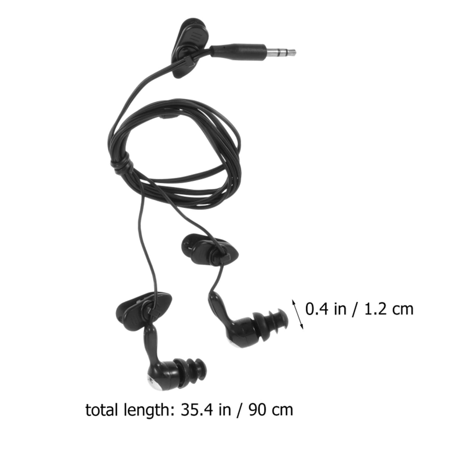 3.5mm Sports in-Ear Swimming Earphone Waterproof Music Headphone for Phone MP3 Player Wired Sports Headsets (Black)