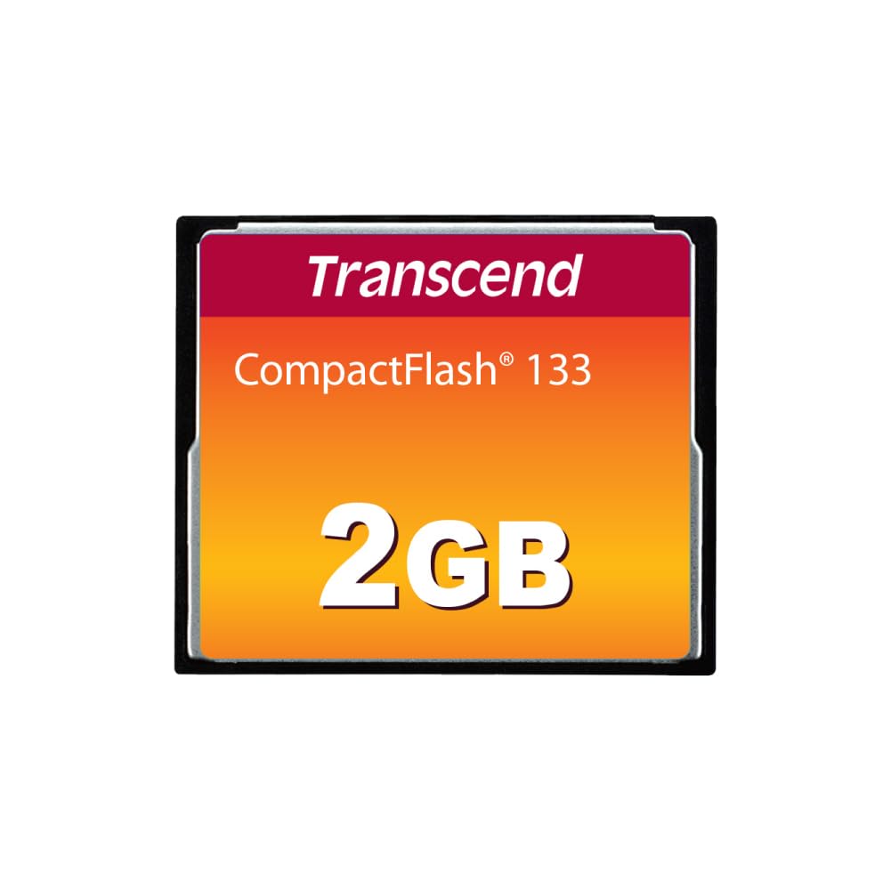Transcend CF133 CompactFlash Memory Card 2GB, Up to 30MB/s, DSLRs Camera Card, MLC NAND Flash, ECC, Support Ultra DMA transfer mode 4 - TS2GCF133