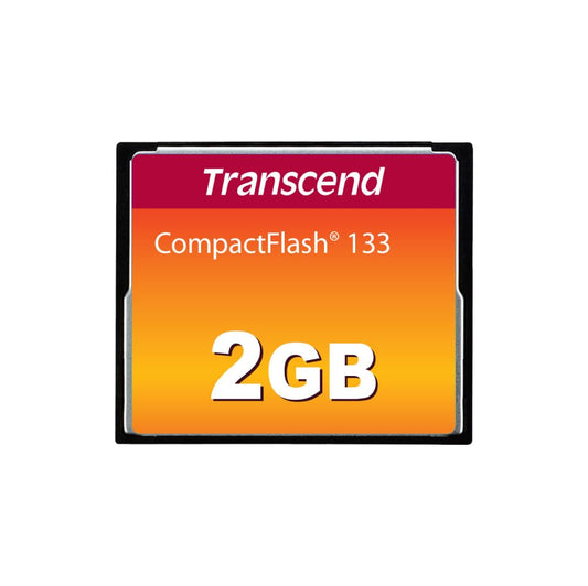 Transcend CF133 CompactFlash Memory Card 2GB, Up to 30MB/s, DSLRs Camera Card, MLC NAND Flash, ECC, Support Ultra DMA transfer mode 4 - TS2GCF133