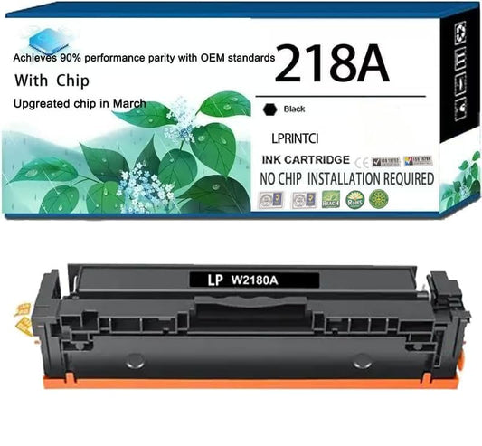 218A 218X Toner Cartridges W2180A Replacement for Color Pro MFP 3301cdw 3301fdw 3201dw 3301sdw Printer(1 Back)
