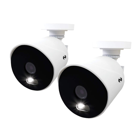 Night Owl 4K Ultra HD Wired Indoor/Outdoor Add-On Cameras with Built-in Motion-Activated Spotlights, 100 ft. of Night Vision, Wide Viewing Angle