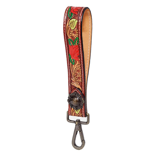 American Darling Hand Tooled Genuine Leather Handle Strap for Wristlet Bag Phone Wrist Keychain Wallet Purse Clutch Cellphone