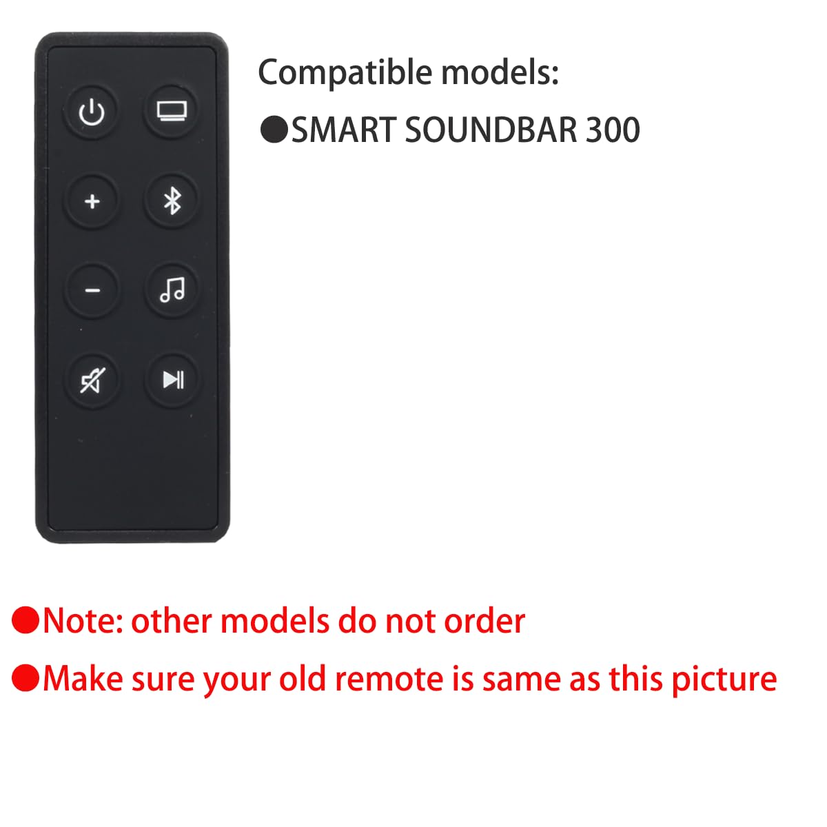 Replacement Remote Control for Bose Smart Soundbar 300